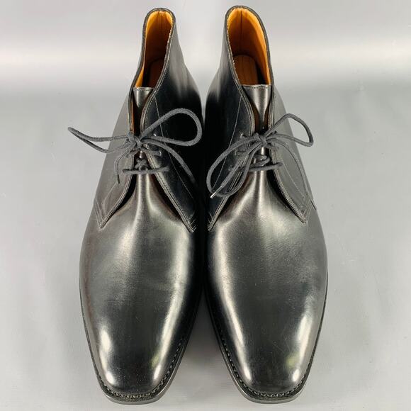 JOHN LOBB Size 10 Giono Black Leather Lace-Up Ankle Boots main image 6